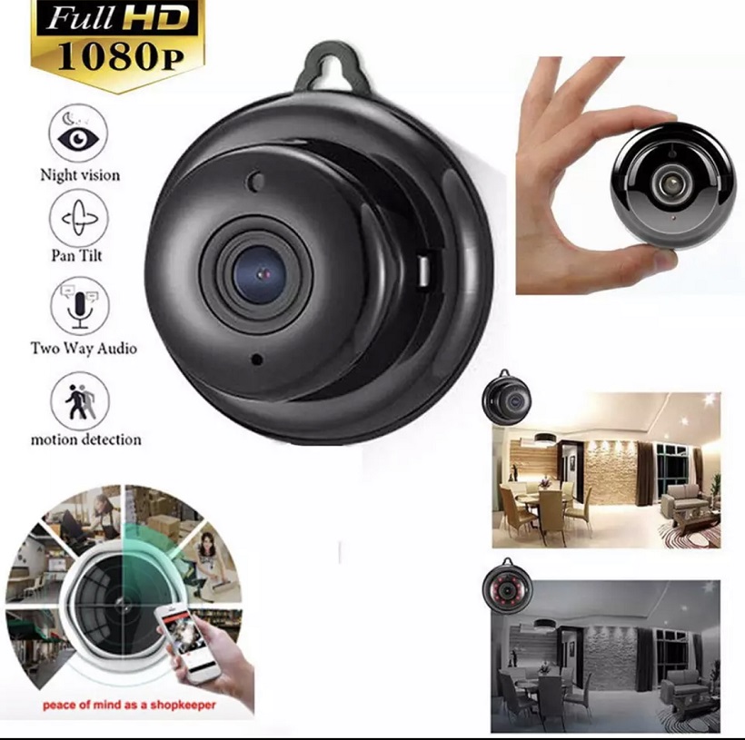 WIFI Home Security Monitoring Camera Mini Night Vision V380 HD 1080P In ...
