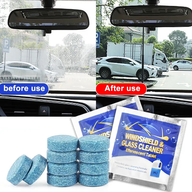 10 Pcs Auto Windscreen Cleaner Car Windscreen Cleaning Agent Pills