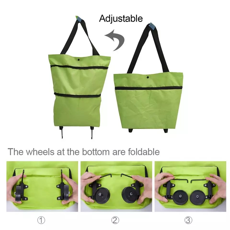Portable Shopping Food Organizer Trolley Bag On Wheels Pull Cart Grocery Bags Reusable Folding Buy Vegetables Bag Tug Package