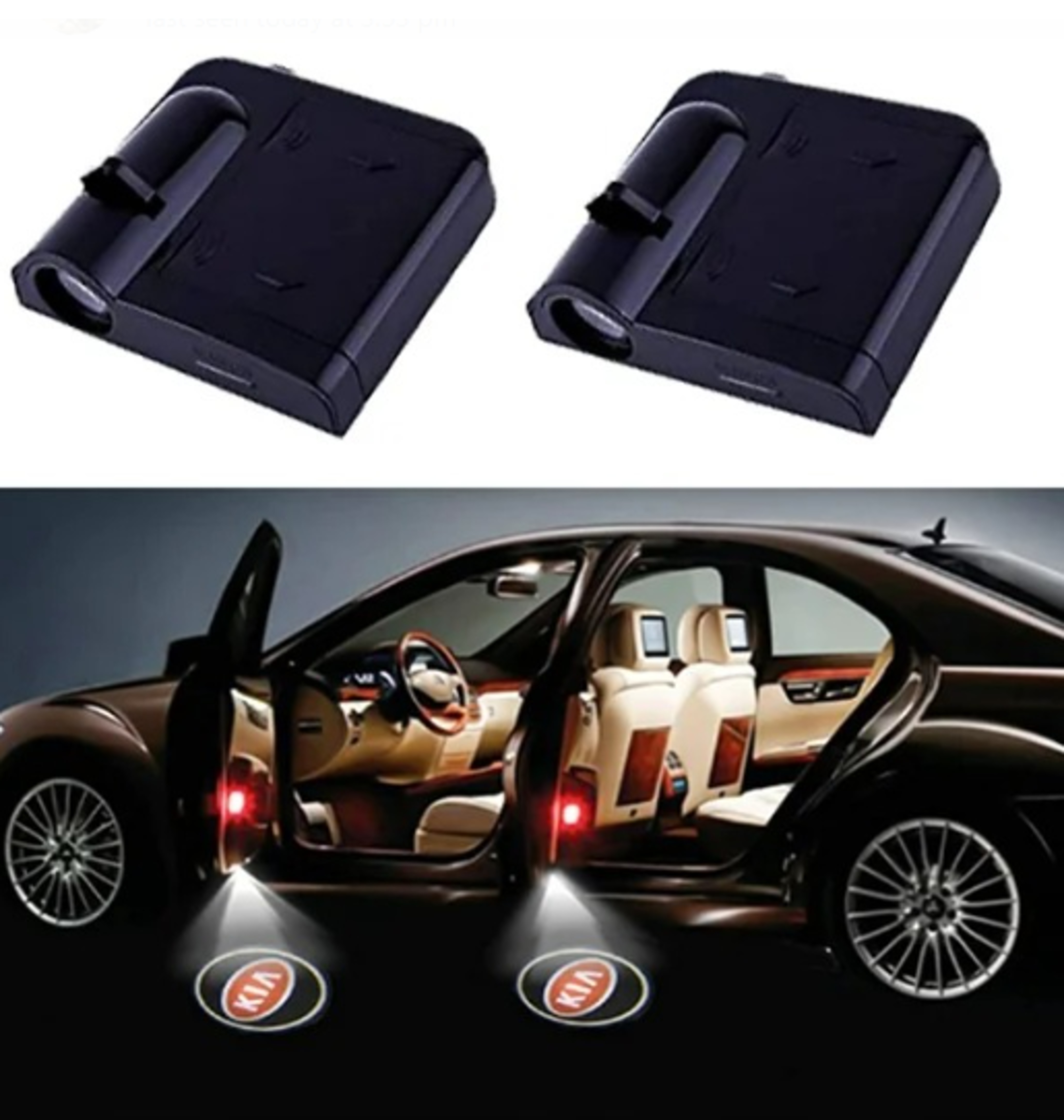  2pcs Car Door Logo Projection Light KIA