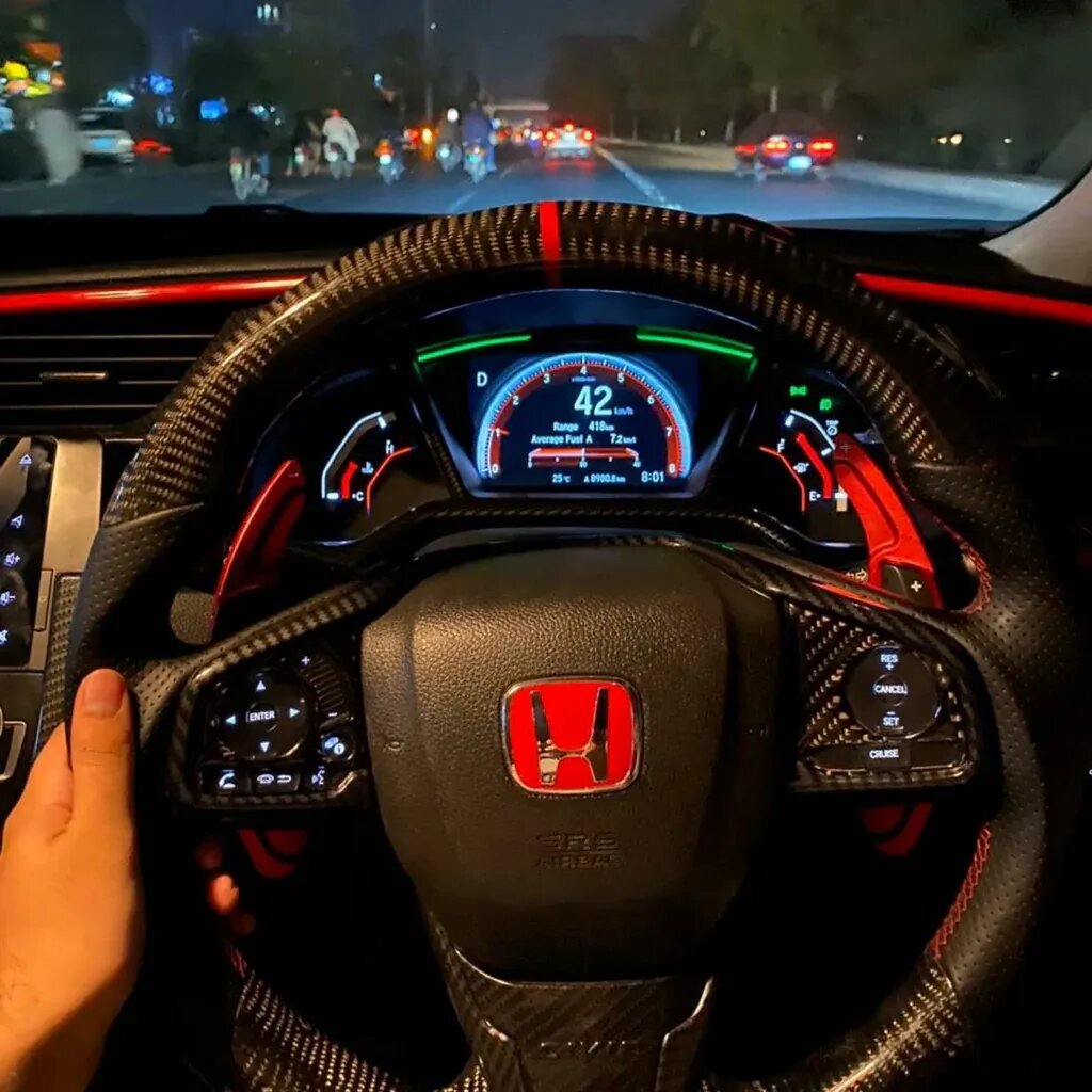 Civic X Black Paddle Shifts Extension For Steering Wheel