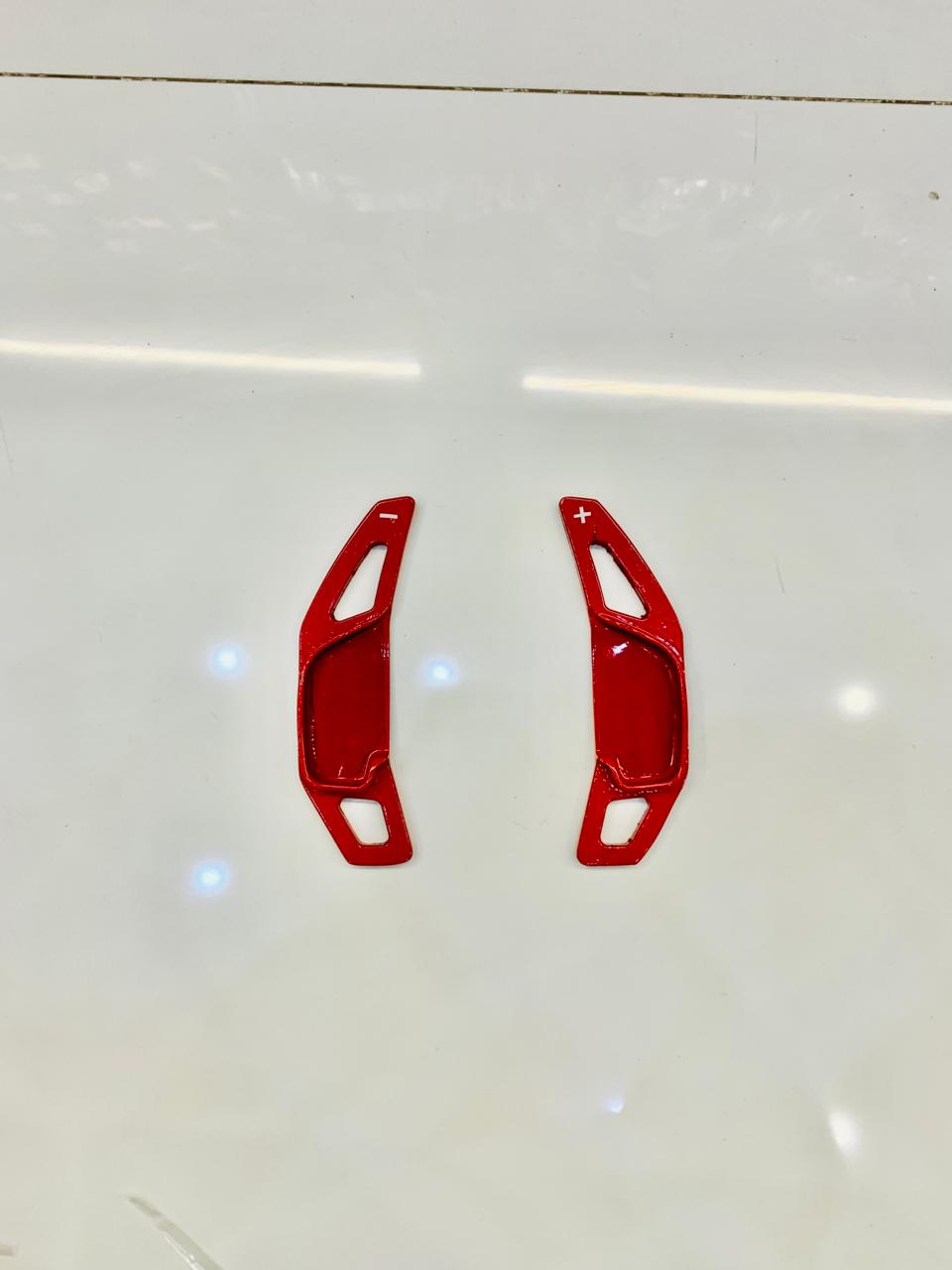 Toyota Corolla Red Steering Wheel Paddle Shift Extension 2 Pieces For 2014 - 2022