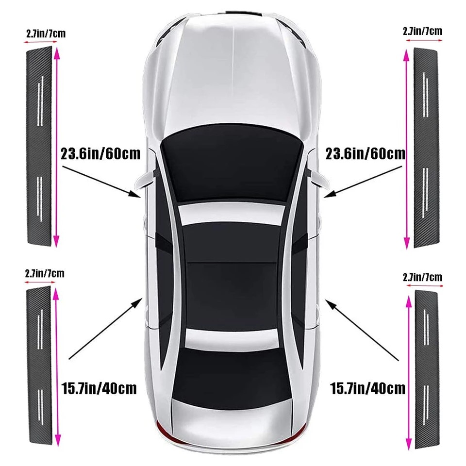 4Pcs Car Door Carbon Fiber Anti Stepping Protection Stickers Haval