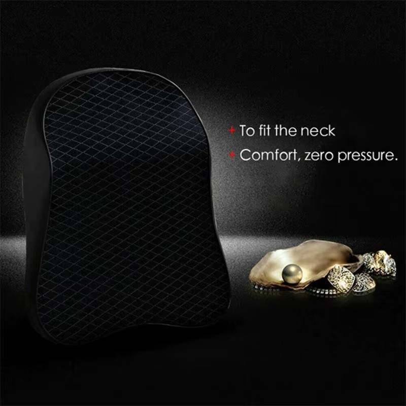 3D Memory Foam Car Seat Rest Cushion Head Neck Pillow Travel Neck Support Breathable Mesh Fabric